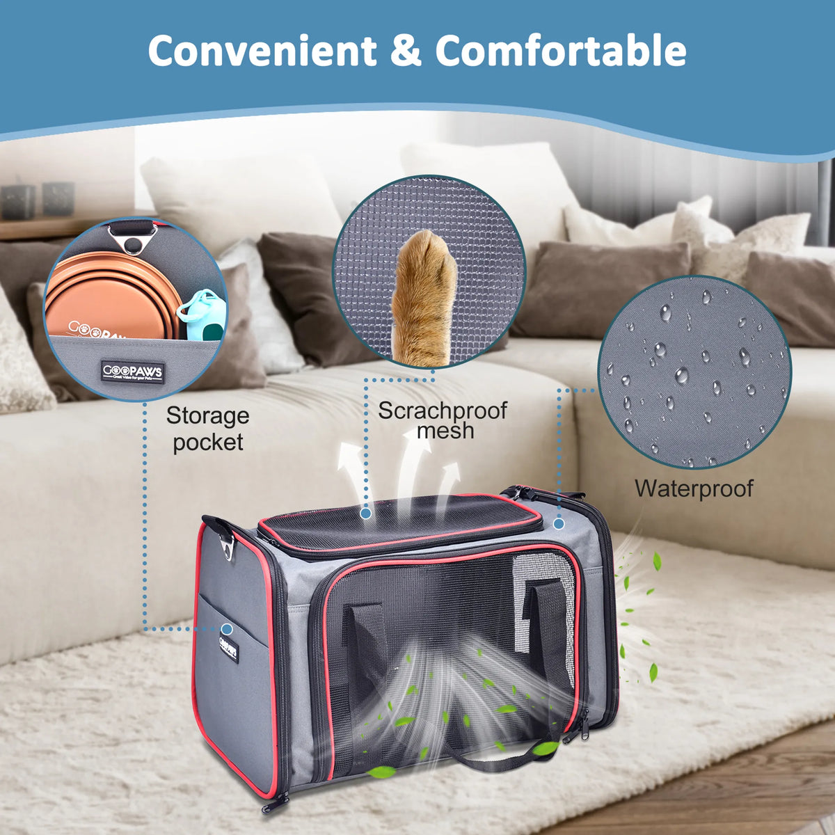 Bolso Transportador Plegable para Mascotas