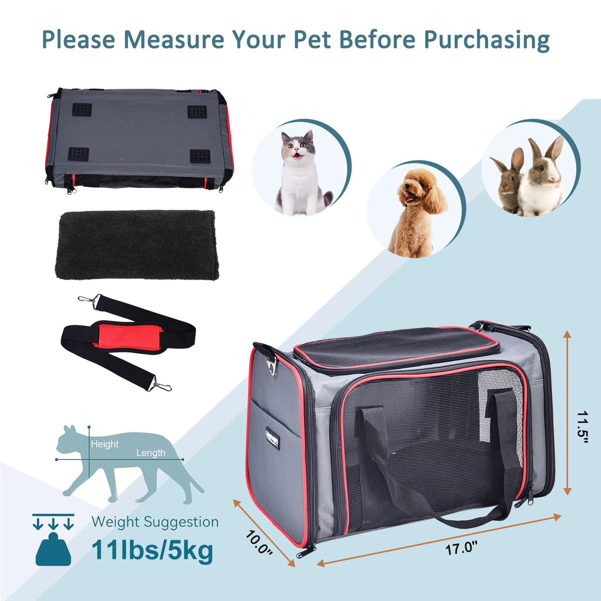Bolso Transportador Plegable para Mascotas