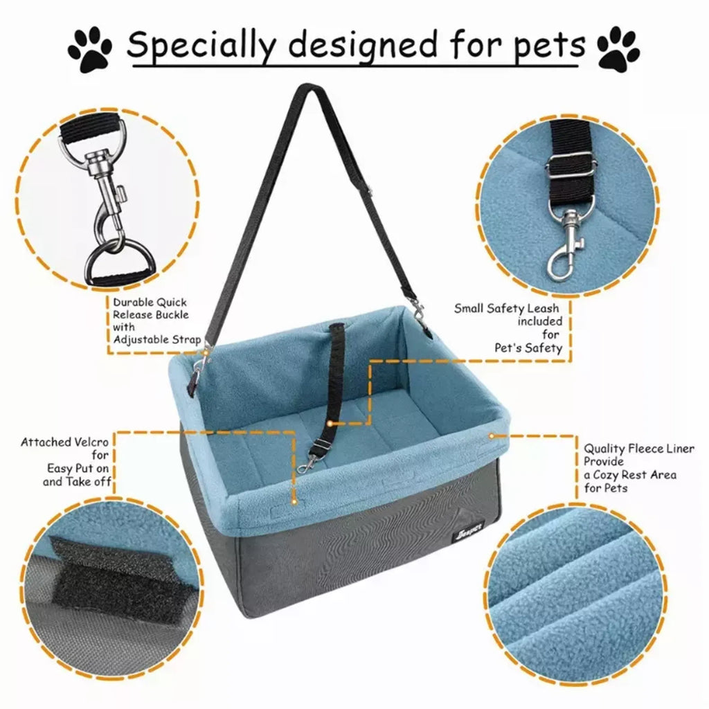 Asiento Elevado para Perros en el Carro