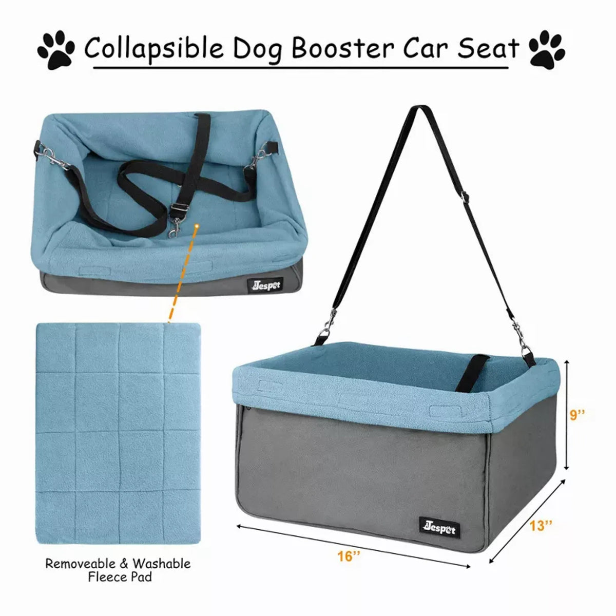 Asiento Elevado para Perros en el Carro