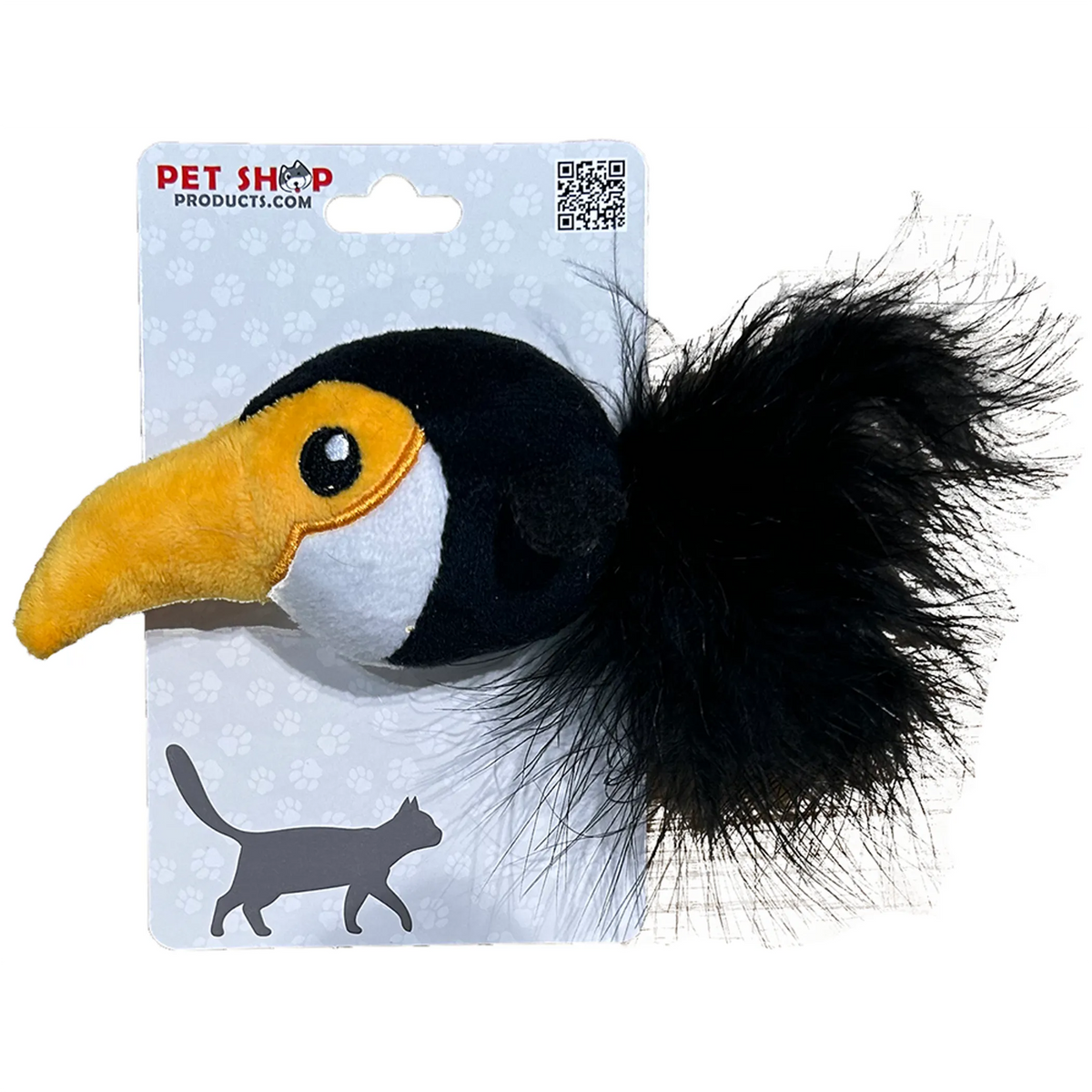 Tucán de Peluche con Plumas para Gatos – Pawtique