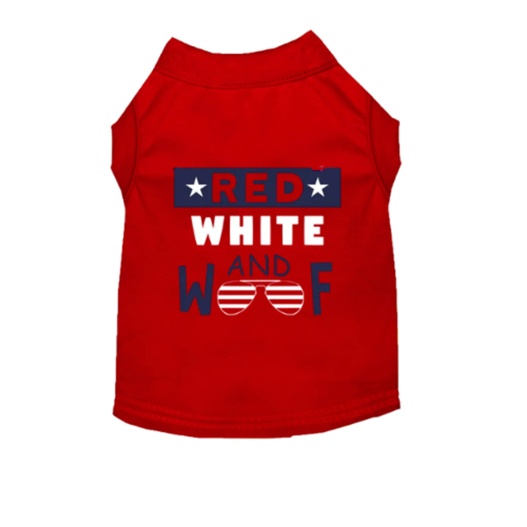 Camiseta "Red, White & Woof" para Perros – Pawtique