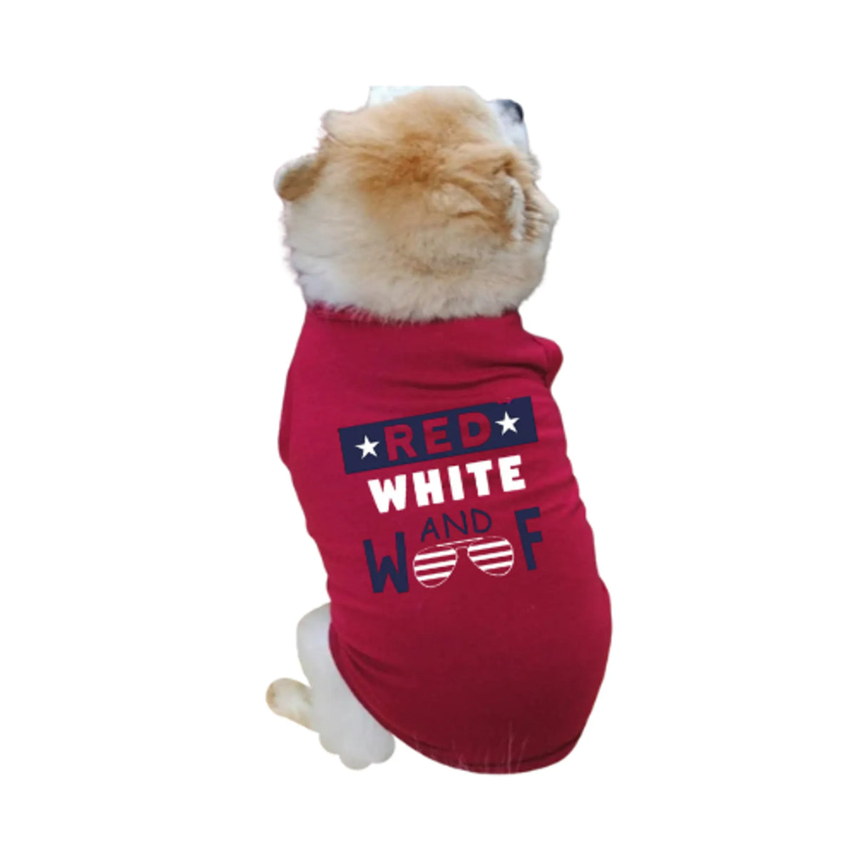 Camiseta "Red, White & Woof" para Perros