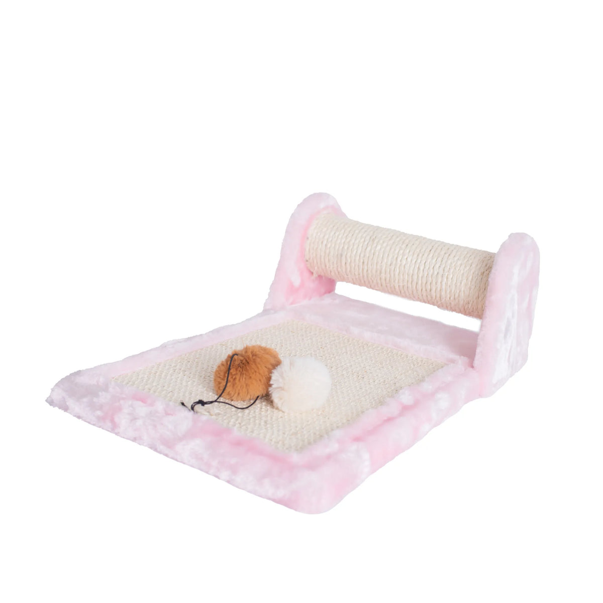 Rascador Rodante de Sisal con Peluche para Gatos