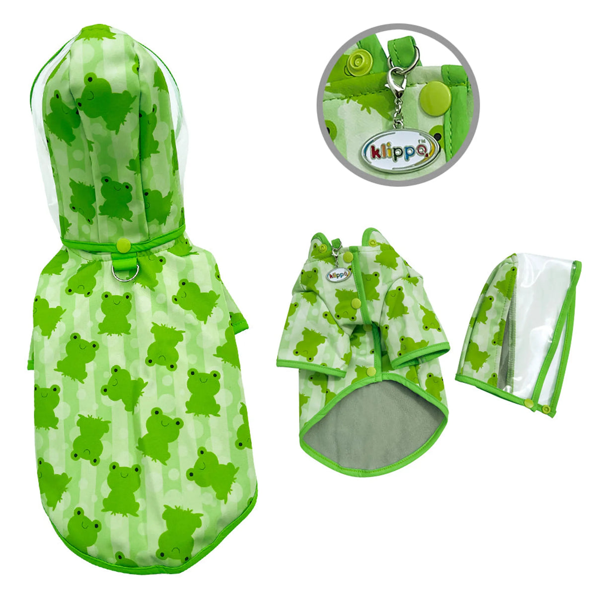Impermeable de Ranita con Forro de Fleece