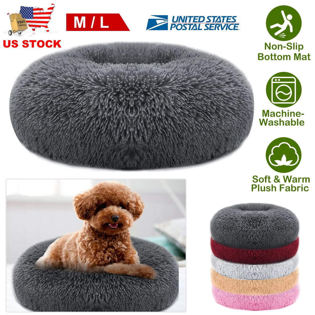 Cama de Felpa Suave y Calientita para Perros y Gatos