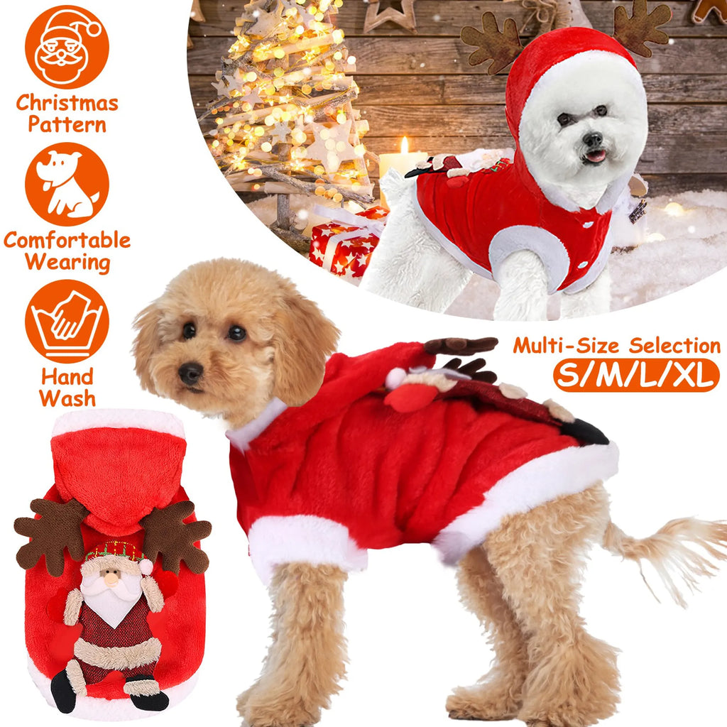Disfraz Navideño de Santa con Astas de Reno