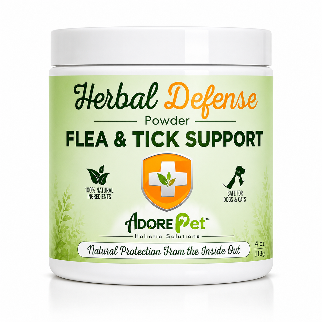 Polvo Herbal Repelente de Pulgas y Garrapatas – Adore Pet