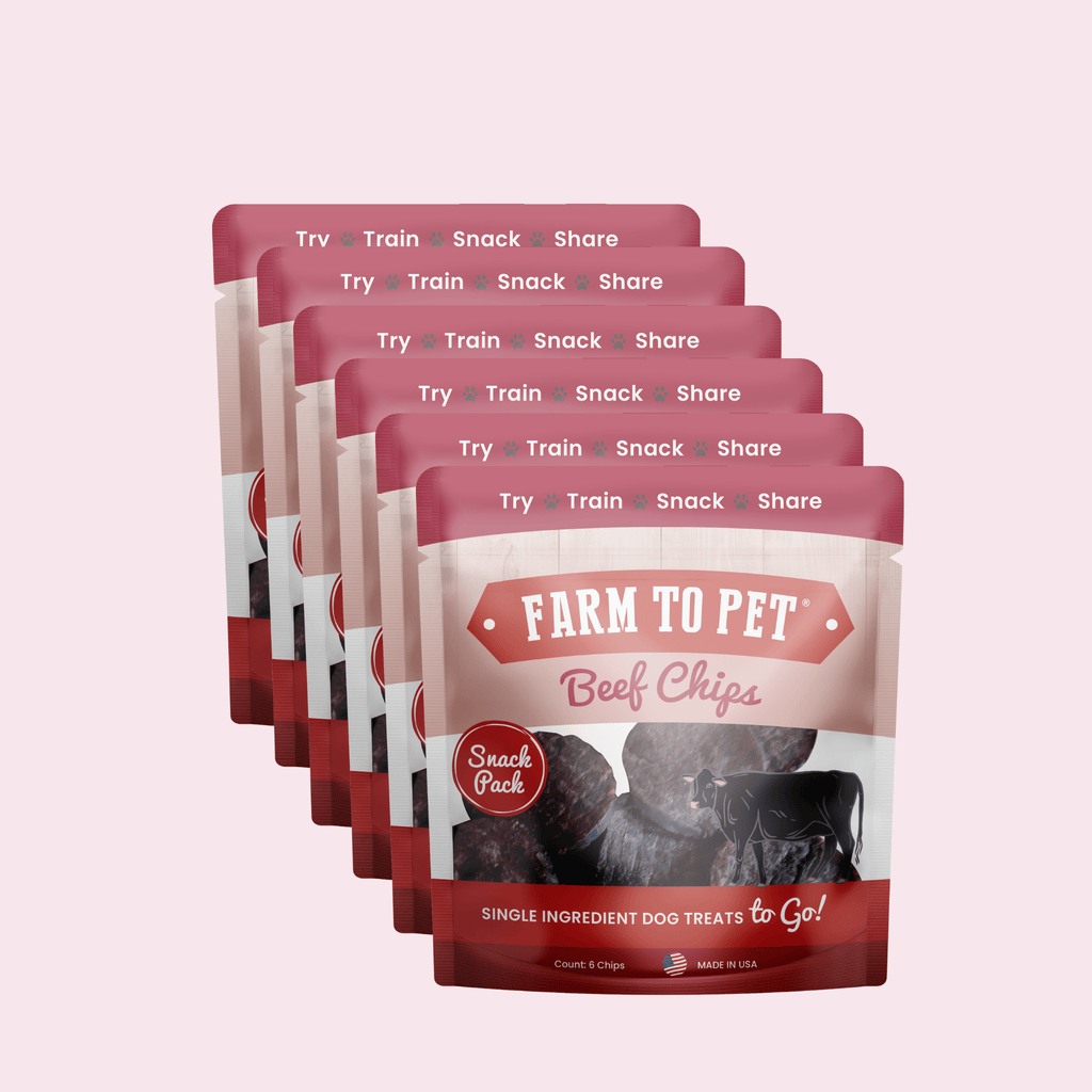 Snack Packs de Chips de Res para Perros y Gatos