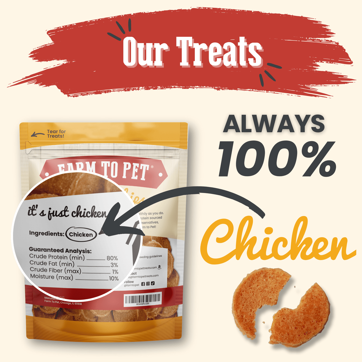 Chips de Pollo 100% Natural para Perros